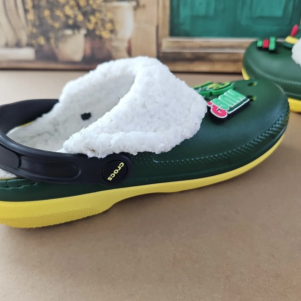 Buddy The Elf × Crocs Fleece Lined Green Christmas Clogs Men's Sz 5, Women's 7